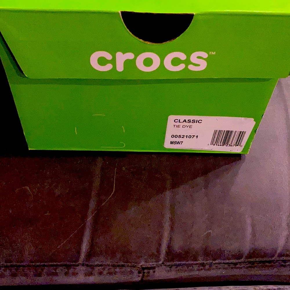 Tie dye women’s crocs size 7